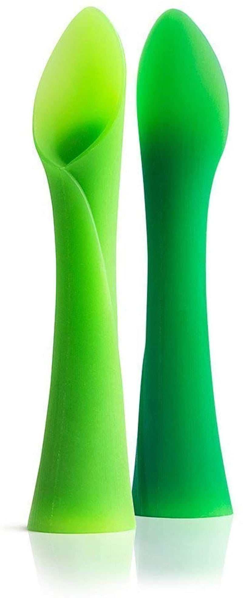 Olababy 100% Silicone Soft-Tip Training Spoon for Baby Led Weaning 2pack Training Spoon Set