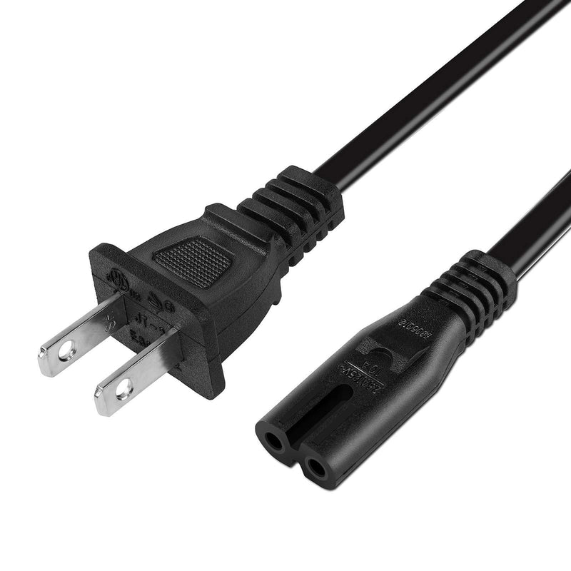 [UL Listed] 6Ft 2 Prong Projector Power Cord Compatible DR. J Professional HI-04 Mini / 4500L Mini / 3600 Brightness Projector, Canon NEC Kodak SlideProjector, DeepLee DP36 / PowerLite Projector