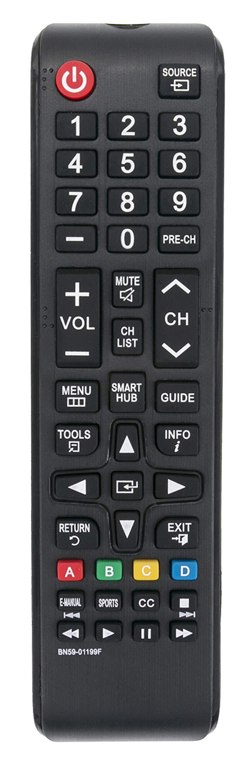 New BN59-01199F Replaced Remote Compatible with Samsung TV UN32J4500AF UN43JU640DF UN48J5200AF UN50J520DAF UN65JU640 UN60J6200AF UN60J620DAF UN60JU6400F UN32J525DAF UN40J6200AF UN48J5200AF