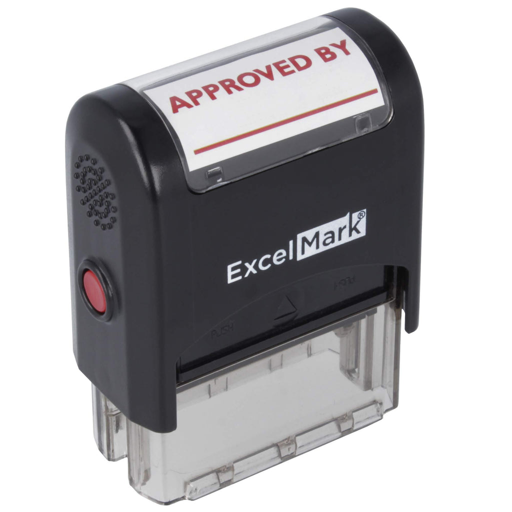 Approved by - ExcelMark Self-Inking Rubber Stamp - A1539 Red Ink