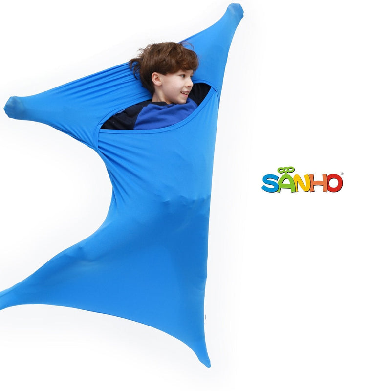 SANHO Premium Sensory Sock, Updated Version, Medium, 50" L x 24" W, Good for Height:46"- 54" Blue