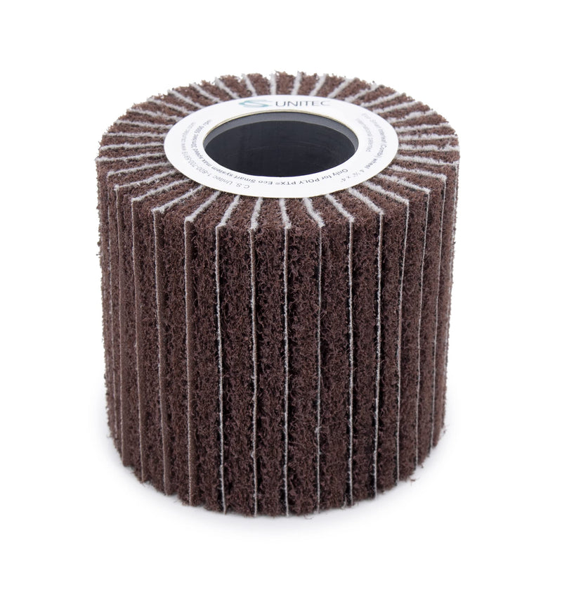 C.S. Unitec | PTX Interleaf Combi Wheel | 180 Grit Metal & Wood Buffer Polisher Machine Attachment for Grinder Tool | 4" Diameter x 4-1/8" Wide (47313) 4" x 4-1/8"