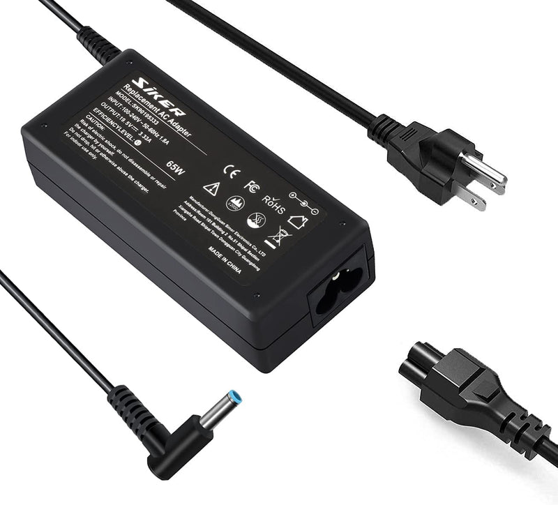 19.5V 3.33A 65W Replacement AC Power Adapter Charger for HP Chromebook 14 Series Notebook PC,HP Pavilion 15 Series Notebook PC,fit PA-1650-32HE 709985-001 710412-001 709985-002 709985-003 714657-001