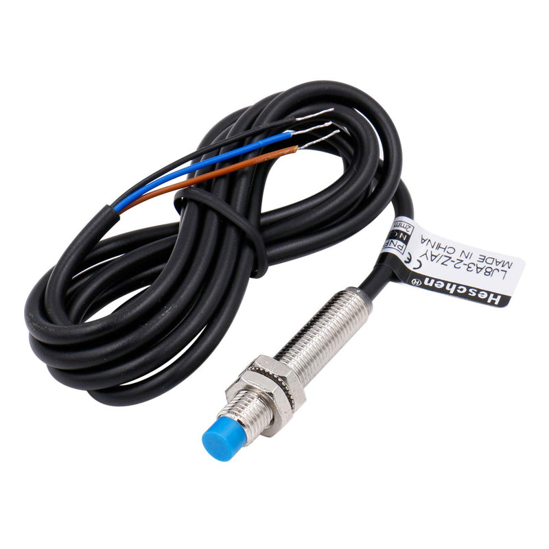 Heschen M8 Inductive Proximity Sensor Switch Non-Shield Type LJ8A3-2-Z/AY Detector 2mm 10-30VDC 200mA PNP Normally Closed(NC) 3 Wire