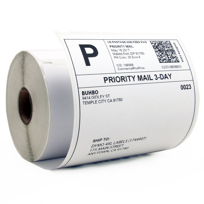 Buhbo Compatible with DYMO 4XL 4" x 6" Shipping Label 1744907, White (220 Per Roll) 1 Roll