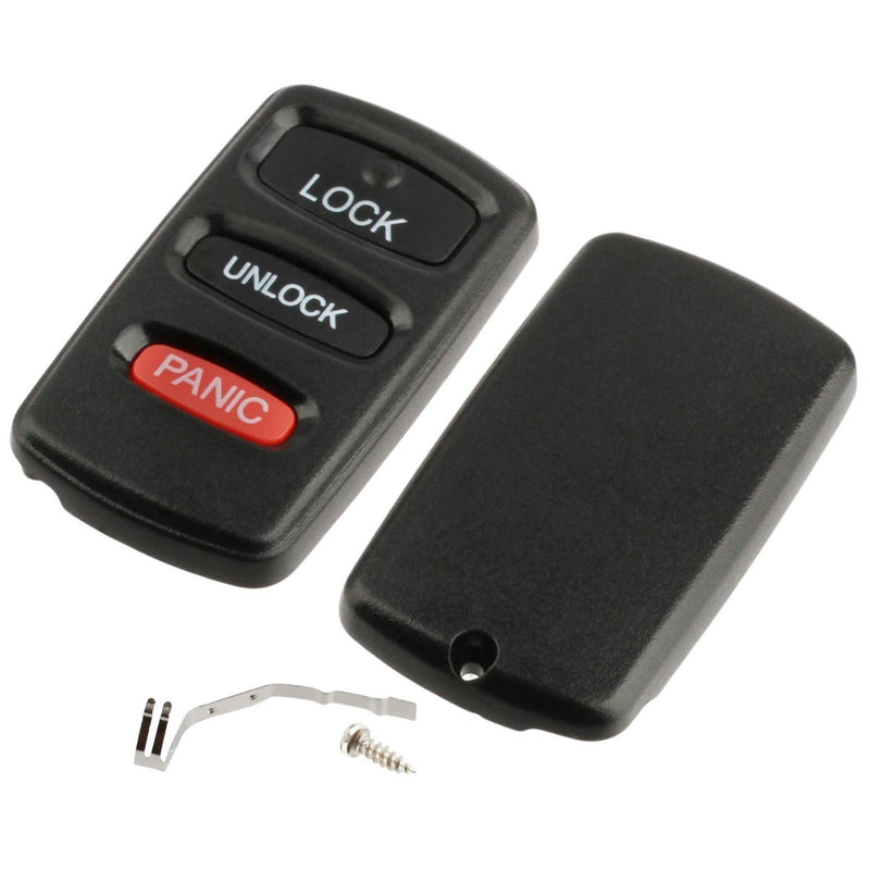 Key Fob Keyless Entry Remote Shell Case & Pad fits Mitsubishi 2002-2006 Eclipse / 2004-2006 Endeavor / 1998-2006 Montero / 1999-2004 Montero Sport / 2003-2006 Outlander Mt-3b-pan-case