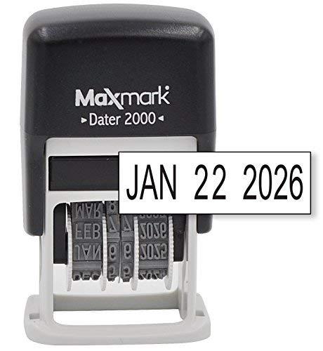 MaxMark Dater 2000, Self Inking Small Date Stamp with Black Ink