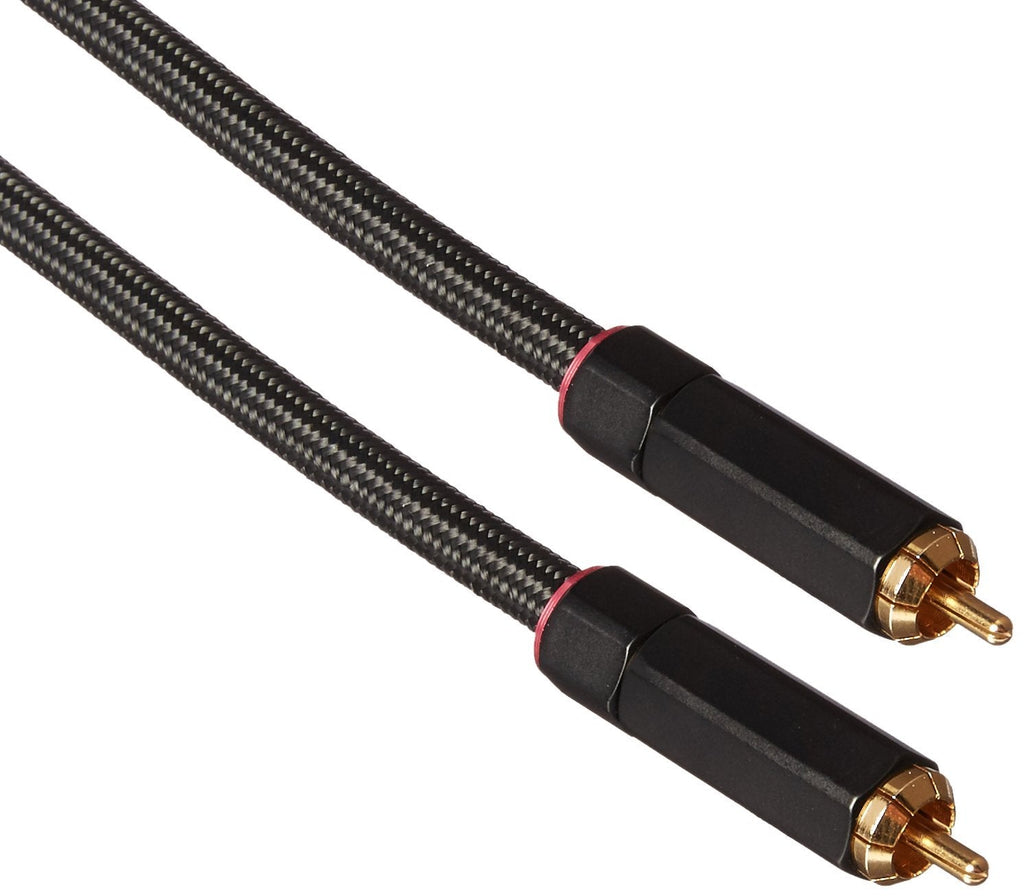 Monoprice Onix Series Digital Coaxial Audio/Video RCA Subwoofer CL2 Rated Cable, RG-6/U 75-ohm 25ft Black 25 Feet