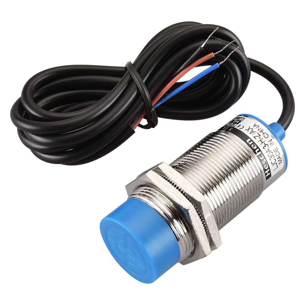 Heschen M30 Capacitive Proximity Sensor Switch Non-Shield Type LJC30A3-H-Z/AX Detection 1-15mm 10-30VDC 200mA NPN Normally Closed(NC) 3 Wires