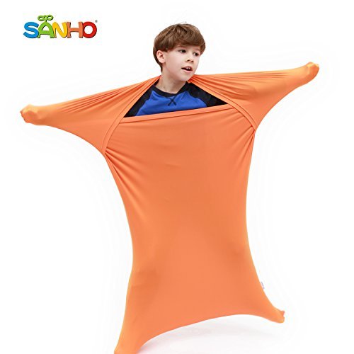 Sanho Premium Sensory Sock,Updated Version, Medium, 50" L x 24" W, Good for Height:46"- 54" Orange