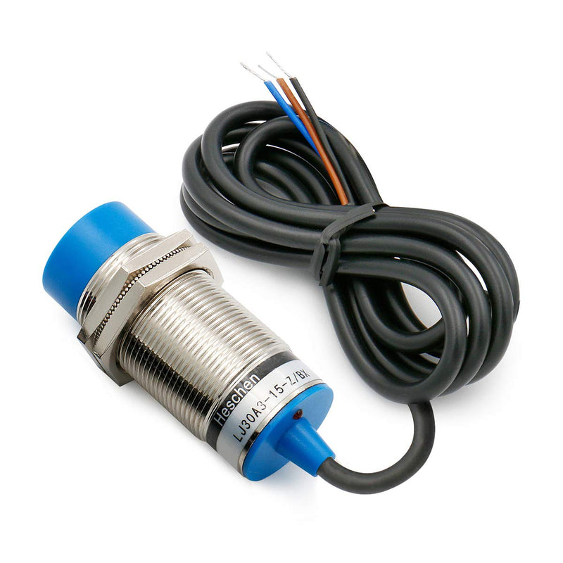 Heschen M30 Inductive Proximity Sensor Switch Non-Shield Type LJ30A3-15-Z/BX Detector 15mm 10-30VDC 200mA NPN Normally Open(NO) 3 Wire