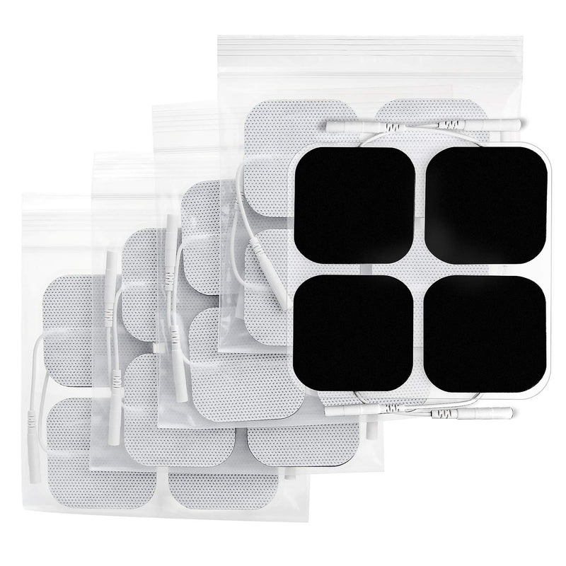 AUVON TENS Unit Pads Electrode Patches with Upgraded Self-Stick Performance and Non-Irritating Design for Electrotherapy A-White