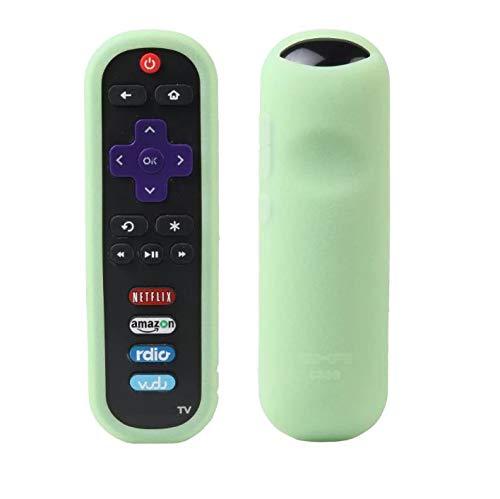 TCL Roku RC280 Remote Case SIKAI Silicone Shockproof Protective Cover for Roku 3600R / TCL Roku RC280 TV Remote [RoHS Tested Material] Skin-Friendly Anti-Lost with Remote Loop (Glow in Dark-Green) Glow in Dark-Green