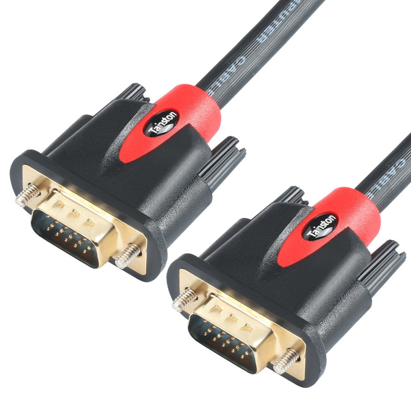 Tainston VGA to VGA Cable HD15 Monitor Cable with Ferrites Male to Male-25 Feet 25 Feet