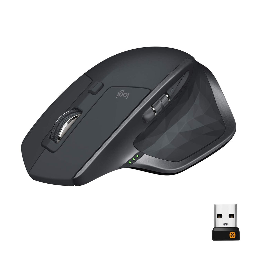 Logitech MX Master 2S Wireless Mouse â€“ Use on Any Surface, Hyper-Fast Scrolling, Ergonomic Shape, Rechargeable, Control Upto 3 Apple Mac and Windows Computers, Graphite (Discontinued by Manufacturer)