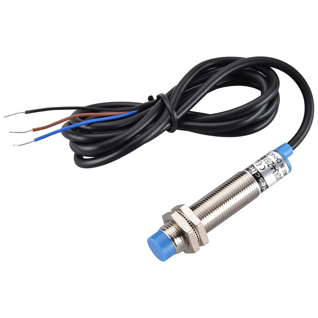 Heschen M12 Inductive Proximity Sensor Switch Non-Shield Type LJ12A3-4-Z/BX Detector 4mm 10-30VDC 200mA NPN Normally Open(NO) 3 Wire