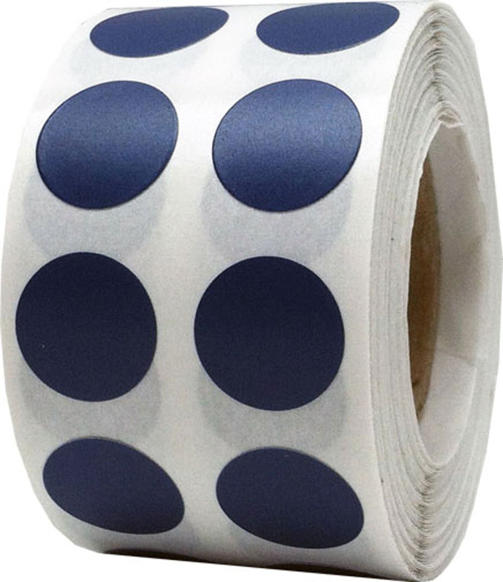 Navy Blue Color Coding Labels for Organizing Inventory 0.50 Inch Round Circle Dots 1,000 Total Adhesive Stickers On A Roll Navy Blue