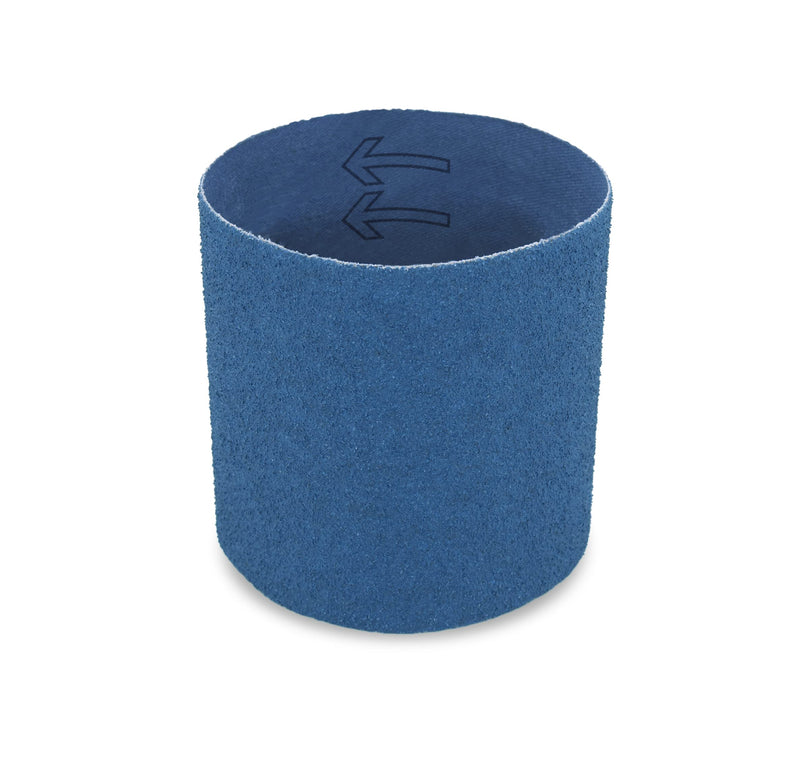 CS Unitec | PTX Zirconium Grinding Belt Sleeve | 60 Grit Metal Grinder Tool Attachment | 3.5" Diameter x 4" Wide, (Pack of 10)
