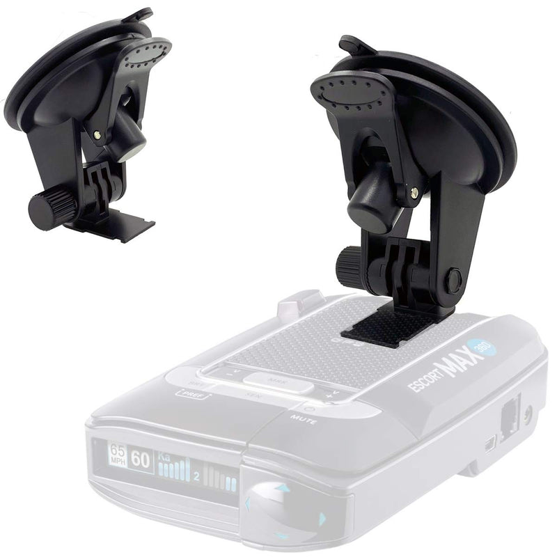Super Suction Windshield Suction Cup Mount for Escort MAX MAX2 2 / 2015-2019 MAX360 Radar Detector w/Slide in Plate Connection (NOT for Radar That use Magnetic Cradle, Metal Slide in Plate Slot only)