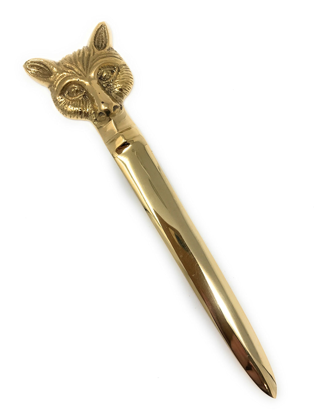 Madison Bay Company Polished Brass Fox Letter Opener, 6 Inches Long