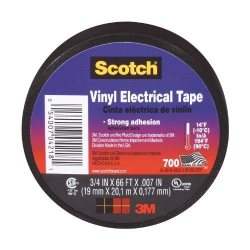 Scotch Vinyl Electrical Tape 3/4 " X 66 ' Black