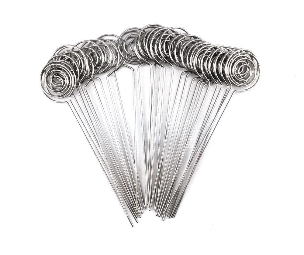 Honbay 30pcs DIY Round Shape Ring Loop Craft Wire Clip Table Card Note Photo Memo Holder Metal Clamp Clay Cake Decoration Accessories