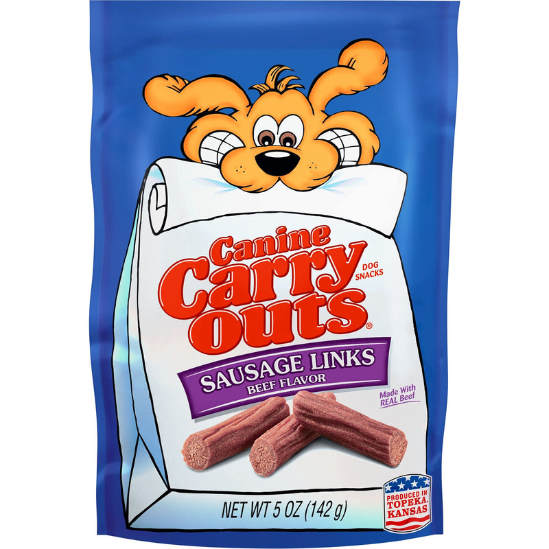 Canine Carry Outs Dog Treats Sausage Links 5 Ounce (Pack of 1)