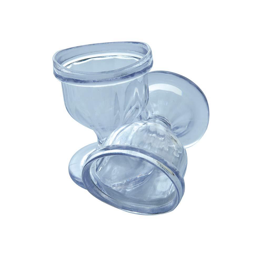 Transparent Eye Wash Cups for Effective Eye Cleansing - with Storage Container - Eye Shaped Rim, Snug Fit (2 Pcs.)