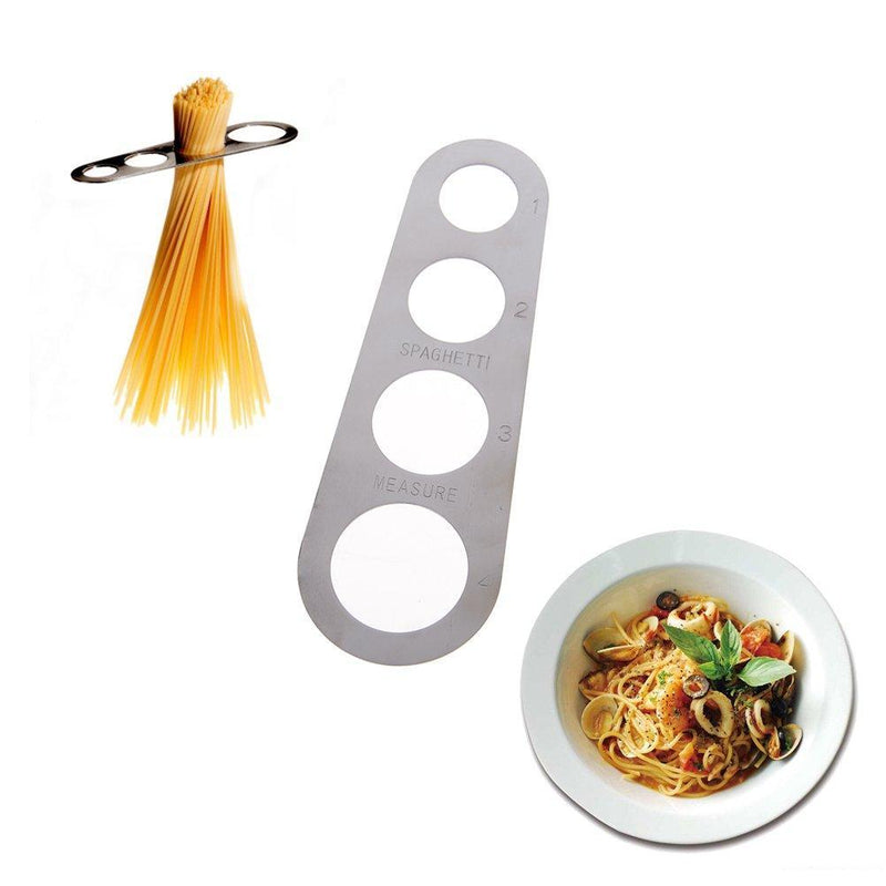 1Pcs Durable Stainless Steel Spaghetti Pasta Measure Tool with 4 Serving Portion