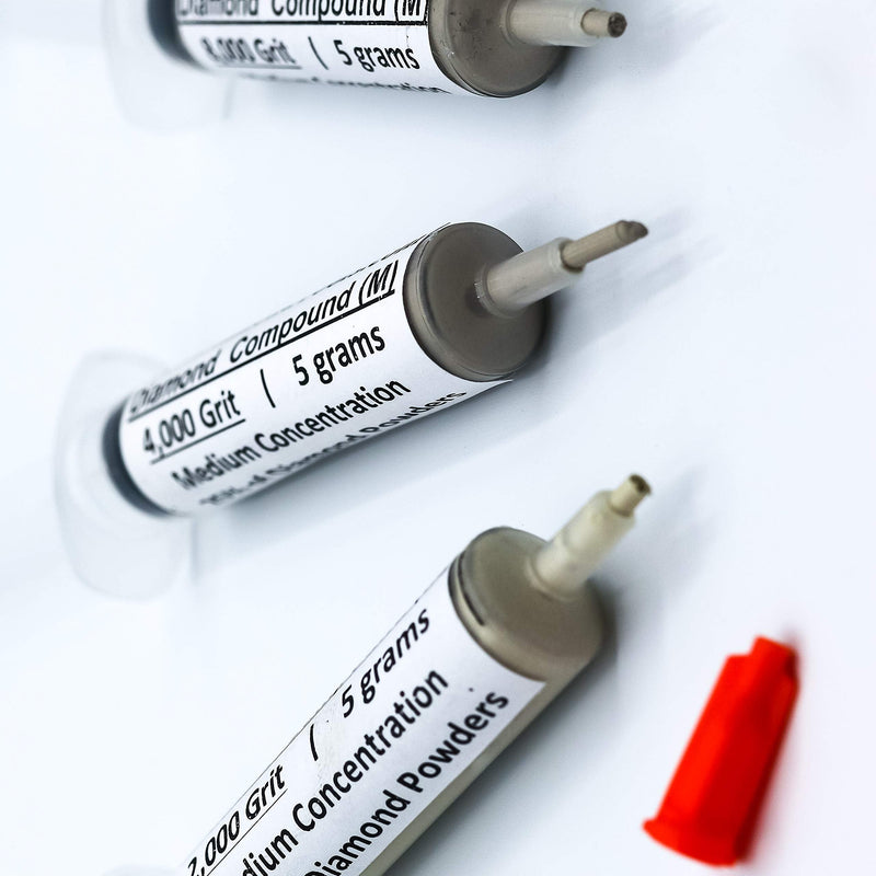 TechDiamondTools Kit of 3 Diamond Polishing Compound Polishing Paste 2000 4000 8000 Grit for Marble Glass Metal Rock Jewelry Resin Silver Gemstone with 25% of Diamond Powder USA Made 8000 4000 2000 grit