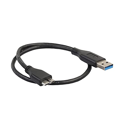 (2 Pack) Superspeed USB 3.0 Cable A Male to Micro B - (4 Feet) Black for WD My Passport Ultra, My Passport X Portable USB 3.0 Hard Drive Storage