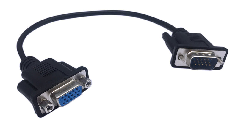 Cerrxian 1ft VGA SVGA 15 Pin HD15 Male to Female Adapter Video Monitor Extension Cable for PC Laptop TV Porjector(mf)