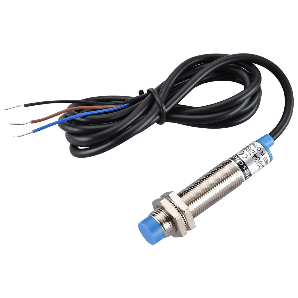 Heschen M12 Inductive Proximity Sensor Switch Non-Shield Type LJ12A3-4-Z/AX Detector 4mm 10-30VDC 200mA NPN Normally Closed(NC) 3 Wire CE Listed