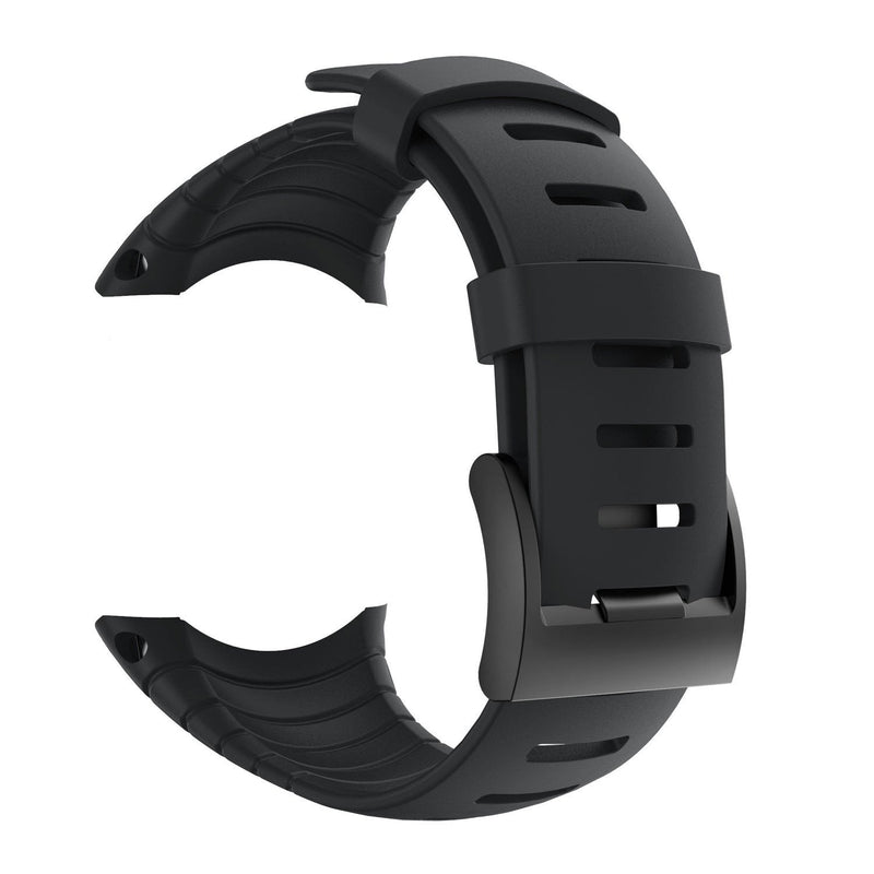 PATROHOO Suunto Core Strap, Rubber Replacement Watch Band for Suunto Core SS014993000. black