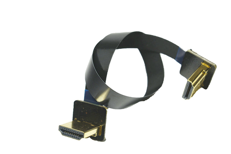 FFC HDMI Flat Slim HDMII FPV HDMI Cable Standard Full Normal Male HDMI Interface 90 Degree to Standard HDMI Full HDMI Normal HDMI 90 Degree for brushless Gimbal rig Drone Gimbal rig dsrl (20CM) 20CM