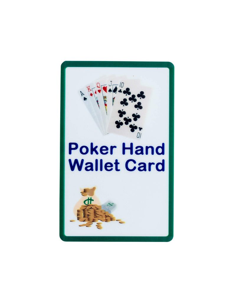 Poker Hand Wallet Card - Learn to Play Cards! Learn Card Games by Secure ID Great Gift Idea!