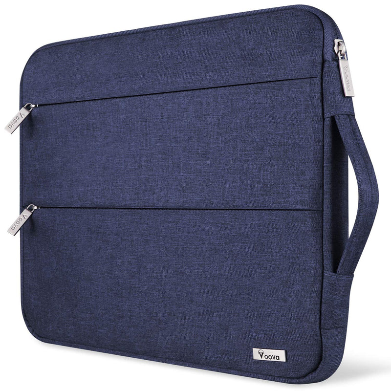 Voova 15.6 14 15 Inch Laptop Sleeve Case with Handle, Waterproof Computer Cover Bag with Pocket Compatible with 2021 MacBook Pro 16/15, Dell Lenovo HP Asus Acer Samsung Chromebook, Blue 14 - 15.6 In & 2019 New Macbook Pro 16
