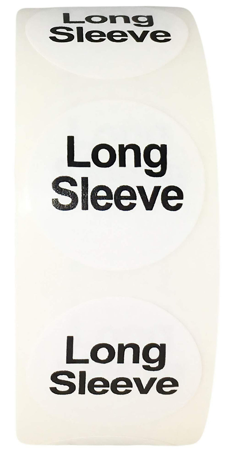 White Circle Long Sleeve Clothing Size Stickers for Retail Apparel 0.75 Inch 500 Total Adhesive Labels