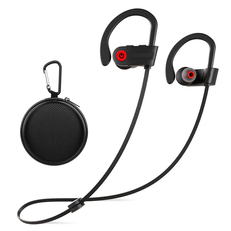 Wireless Headphones, Otium Bluetooth Running Headphones Sports Earbuds, IPX7 Waterproof Stereo Earphones for Gym Running 10 Hours Playtime Noise Cancelling Headsets Black