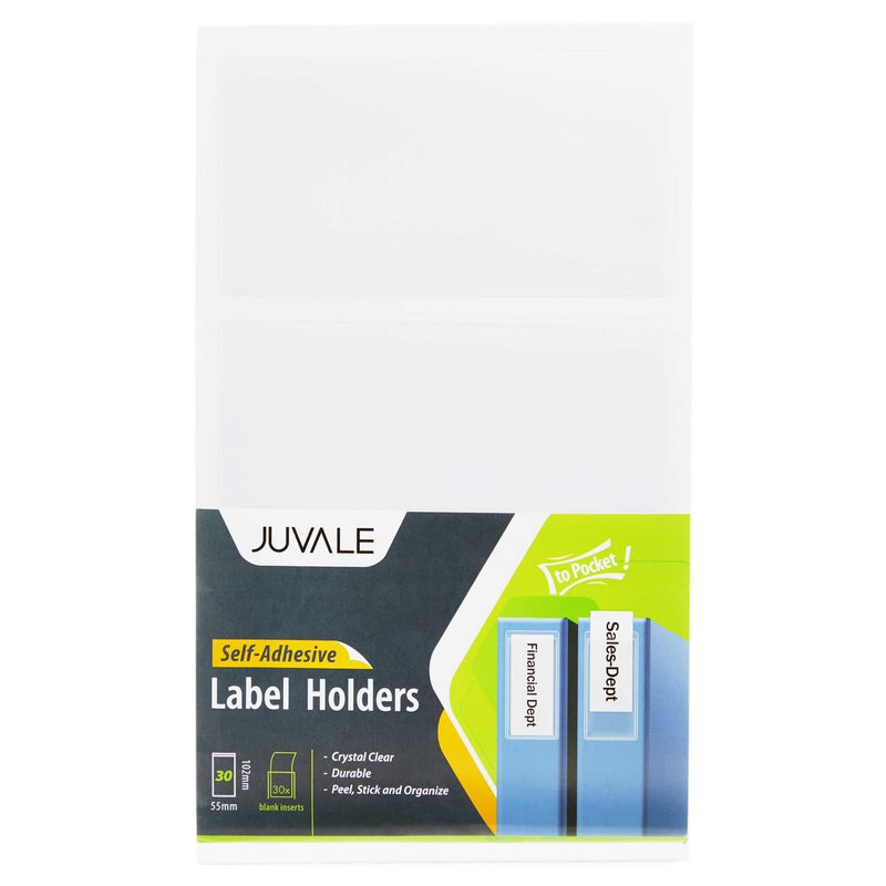 Juvale Self Adhesive Pockets Holder with Blank Cards Labels (2.1 x 4 in, 30 Pieces)