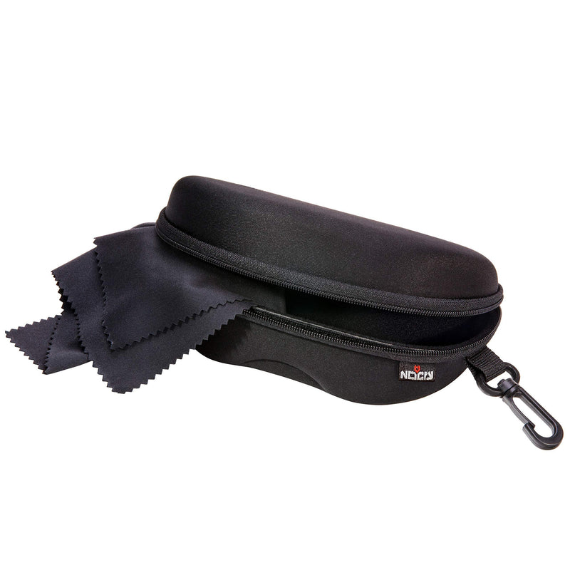 NoCry Storage Case for Safety Glasses with Felt Lining, Reinforced Zipper and Handy Belt Clip For Glasses