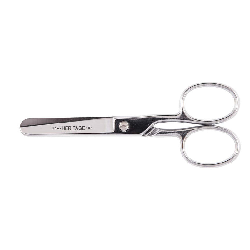Klein Tools G46HC Scissors, Heavy Duty Safety Scissors with Large Rings for Thread, Yarn, Weaving, Knitting Mills, Carpet Mills, 6-Inch