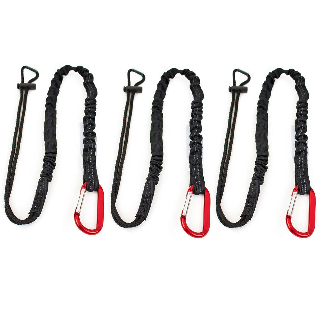 Spidergard SPTOOL02 3ft Tool Lanyard with Single Carabiner (Pack of 3, Black) Pack of 3