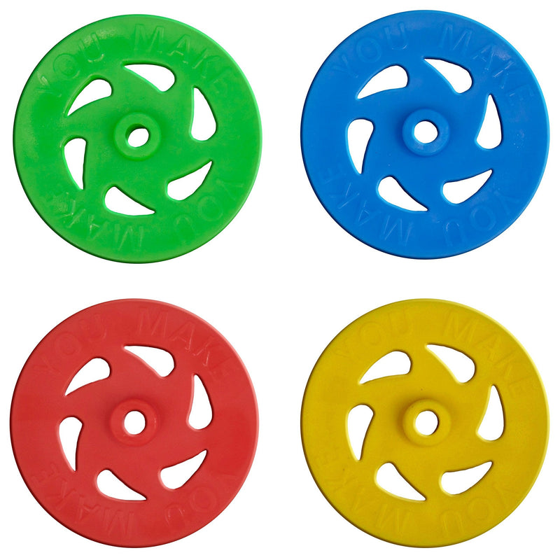You Make Plastic Project Wheels with 1/8" Hole - Pack of 100 pcs - Designed for Science and Engineering Car Projects