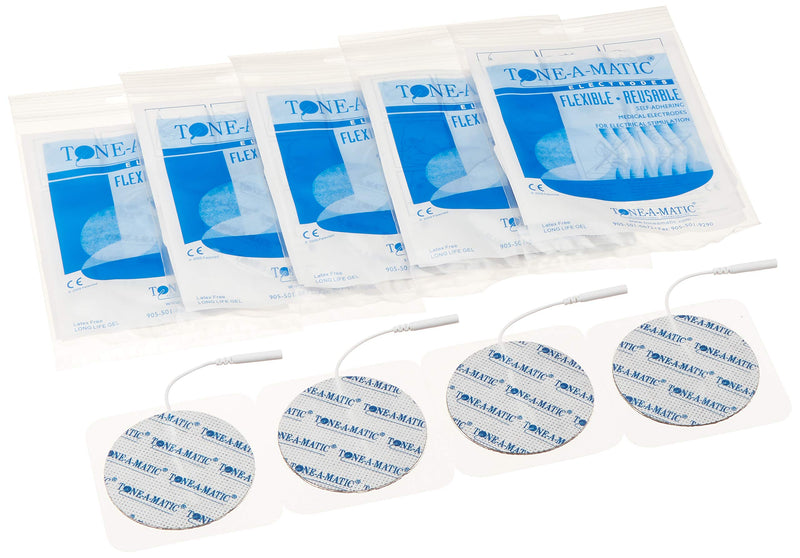 TAMTEC Adhesive Replacement Electrodes/Sticky Pads - 20 Pack for Electronic Muscle Stimulator (EMS) / TENS (Large) Large