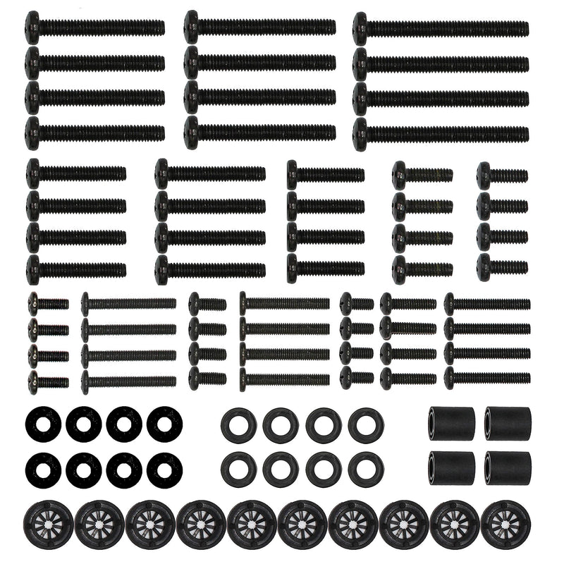 WALI Universal TV Mounting Hardware Kit Set Includes M4 M5 M6 M8 TV Screws and Spacer Fit Most TVs up to 80 inch (UVSP), Black