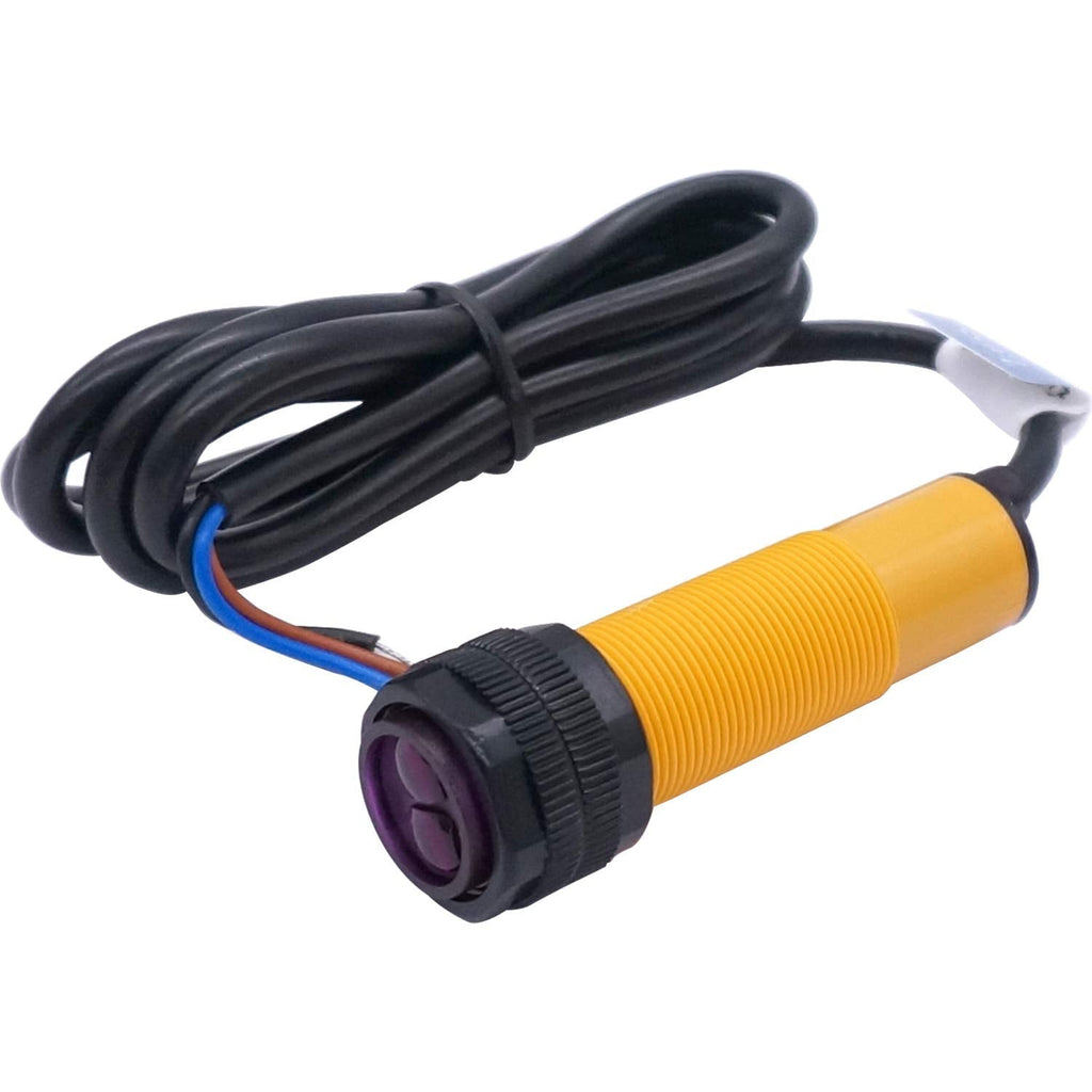 Taiss photoelectric Sensor 30cm Adjustable M18 Diffuse Reflection photoelectric Switch Sensor Optical Three Lines PNP NO（Normally Open）Proximity Switch 6-36VDC E3F-DS30P1