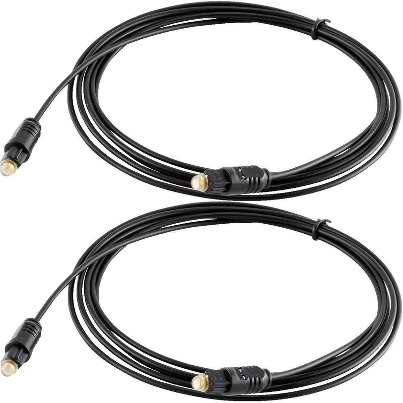 JPQuality Digital Audio Fiber Optic Toslink Cable SPDIF, 10 Feet (2-Pack) 2-Pack