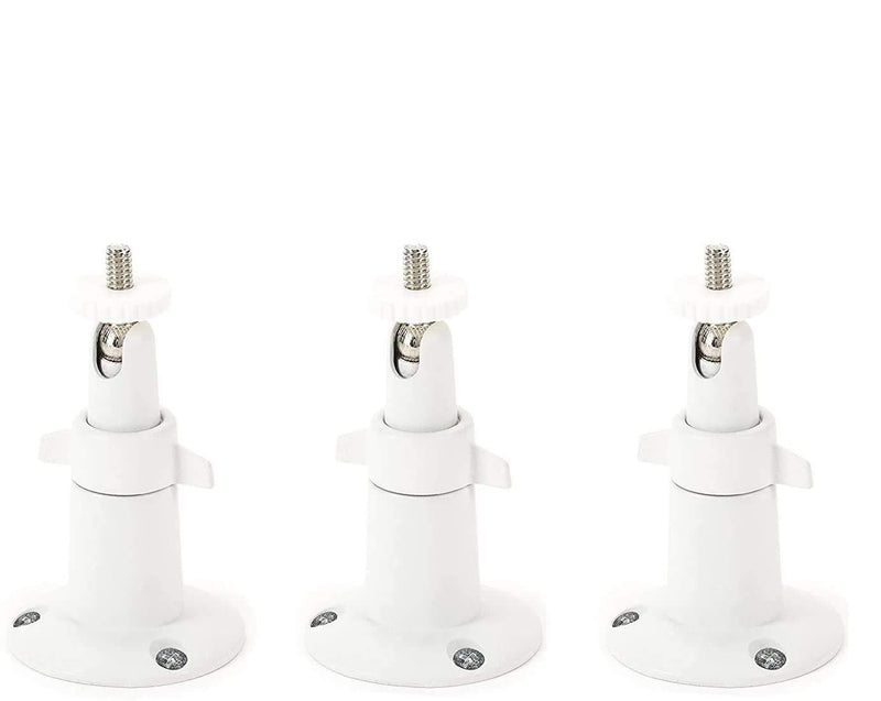 Adjustable Indoor/Outdoor Security Metal Wall Mount Compatible with Arlo Pro/Pro 2/Pro 3/Pro 4/Ultra/Ultra 2, & Others - Ring Stick Up Cam Battery, eufyCam E/2C, Wyze Cam Outdoor/Pan (3 Pack, White)