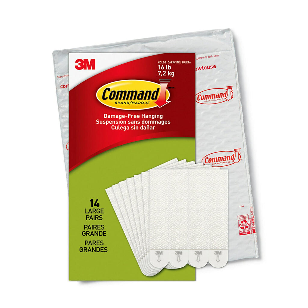 Command Picture Hanging Strips, Holds 16 lbs, 14 Pairs, White, PH206-14NA